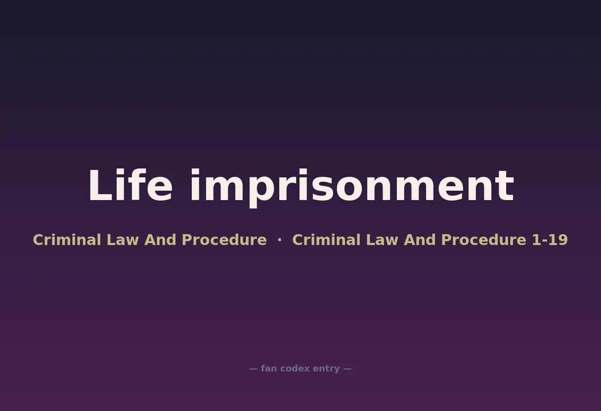 Life imprisonment