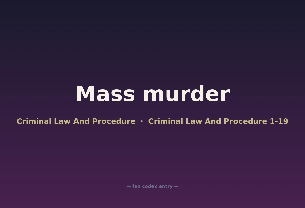 Mass murder