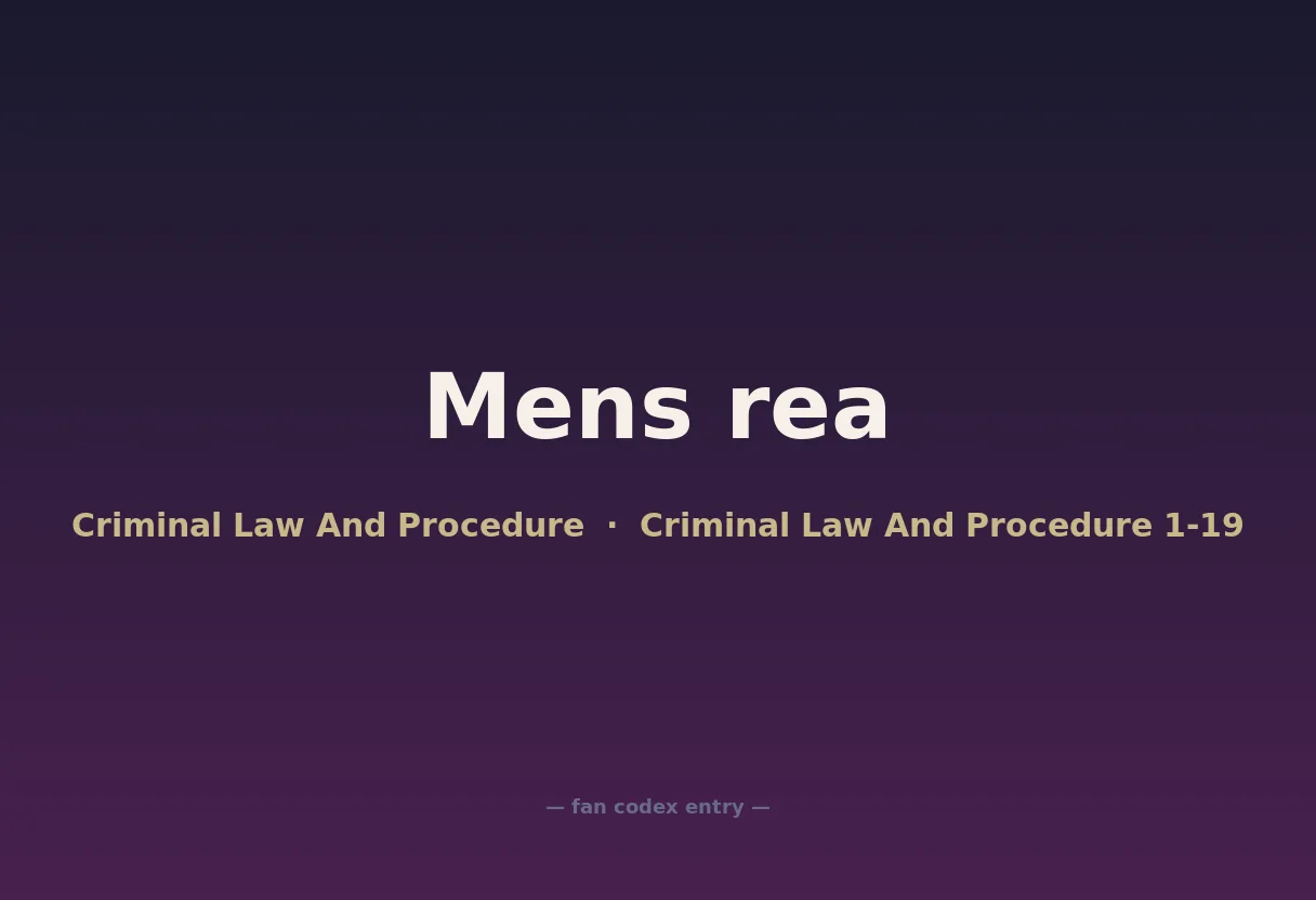 Mens rea