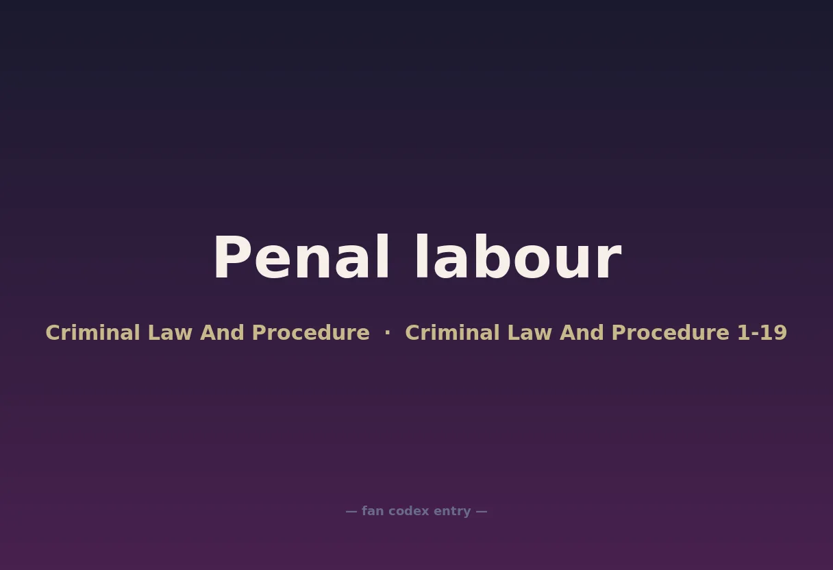 Penal labour