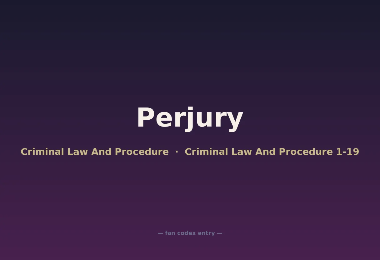 Perjury