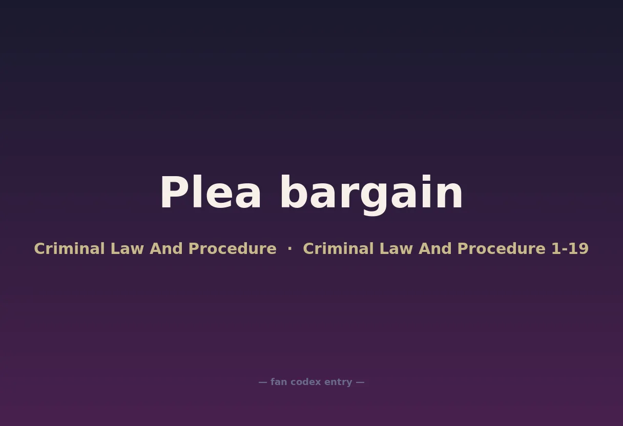 Plea bargain