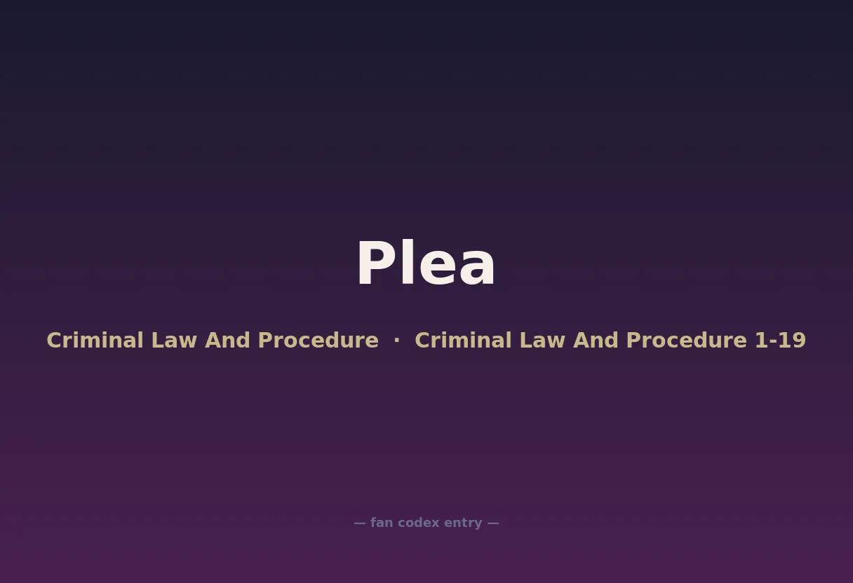 Plea