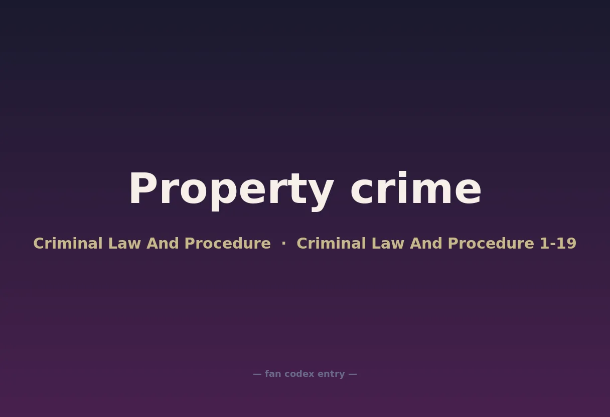 Property crime